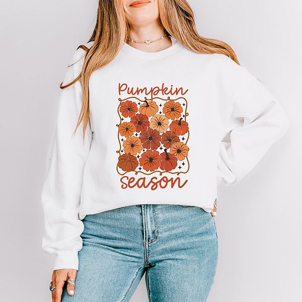 

Свитшот женский Pumpkin season floral Simply Sage Market, White, Белый, Свитшот женский Pumpkin season floral Simply Sage Market, White