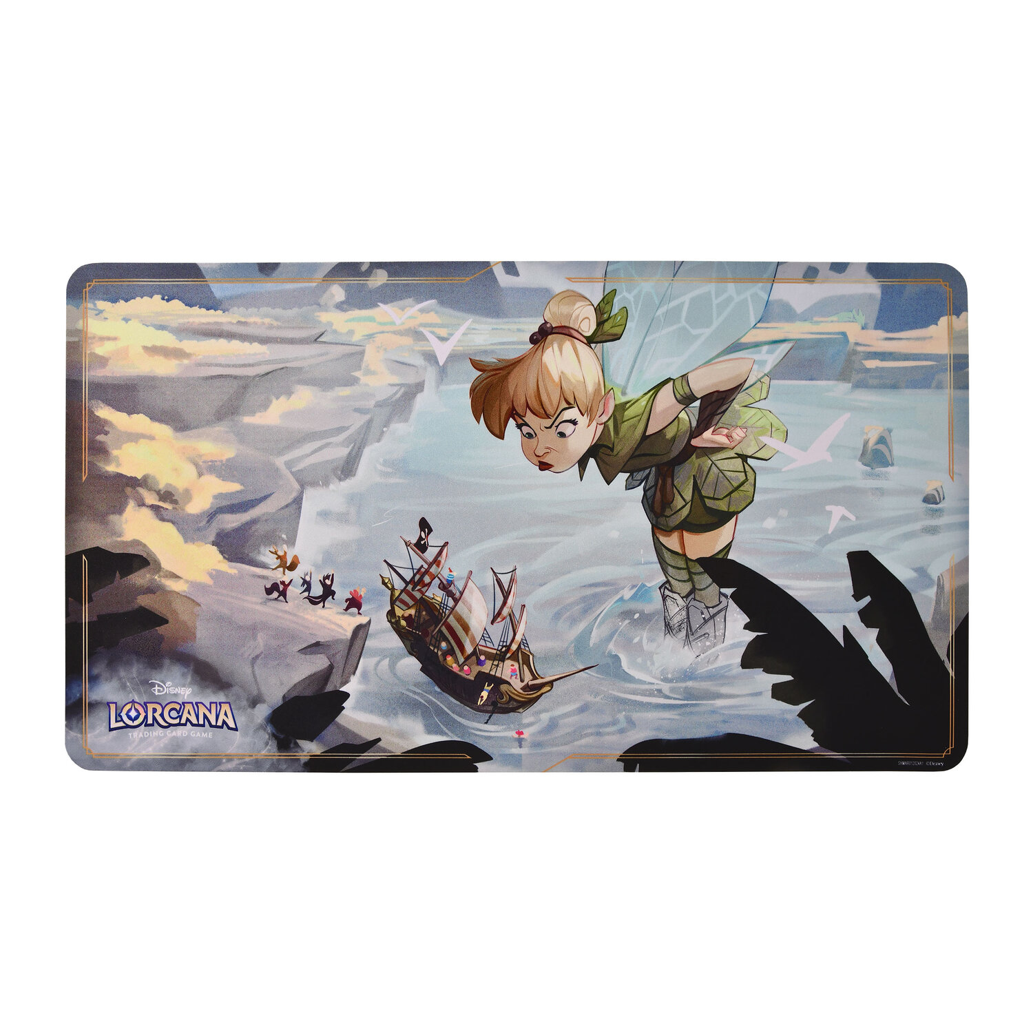 

Игровой коврик Disney Lorcana Tinkerbell — Коллекционная карточная игра Возвращение Урсулы
