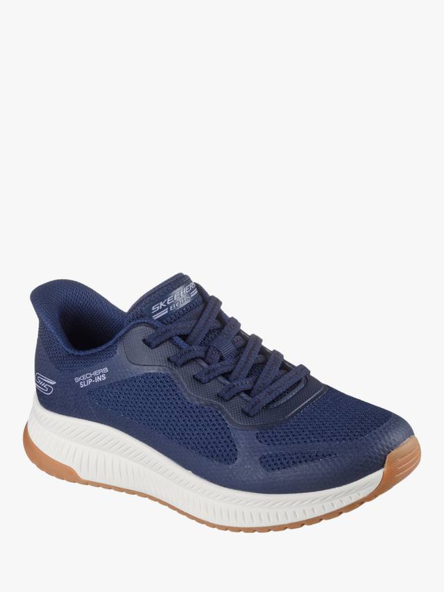 Беспроводные слипоны BOBS Sport Squad Chaos 4 Staple Look Skechers, Navy — фото 2