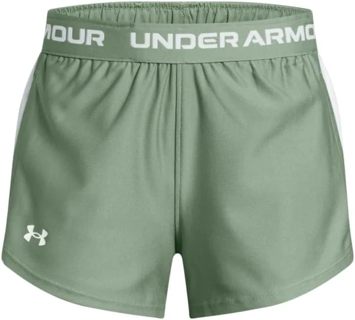 Шорты Under Armour Girls Tech Play Up, (348) Silica Green/White/White