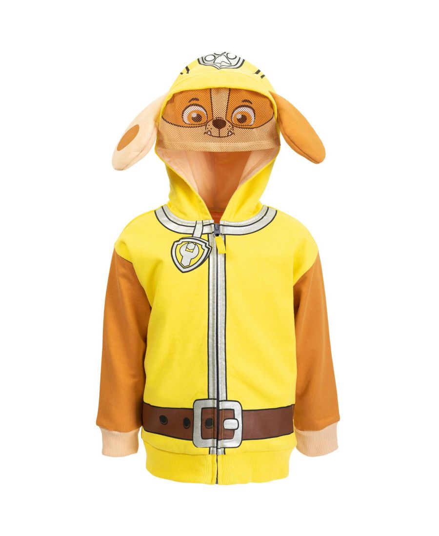 

Детская флисовая толстовка на молнии с капюшоном Rubble Chase Skye Paw Patrol, Rubble