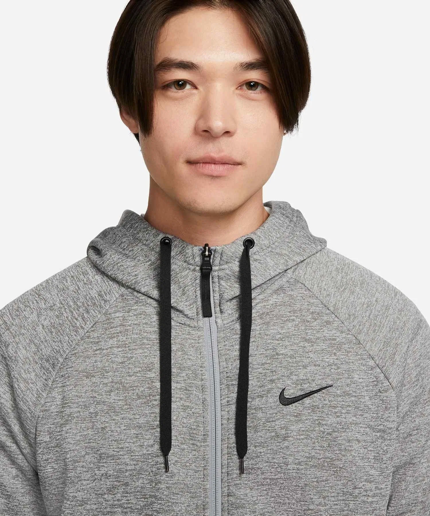 《В наличии комплект》 Мужская спортивная толстовка Nike Therma-FIT на молнии DQ4831-063, темно-серый меланж — фото 4