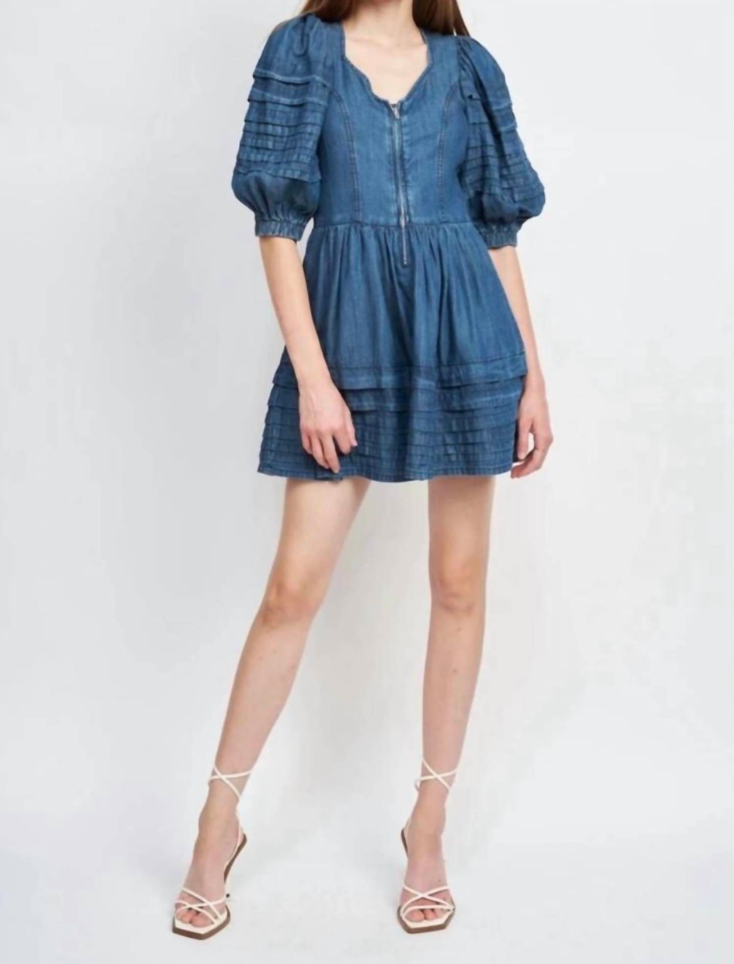 

Мини-платье Sere из денима En Saison, цвет denim
