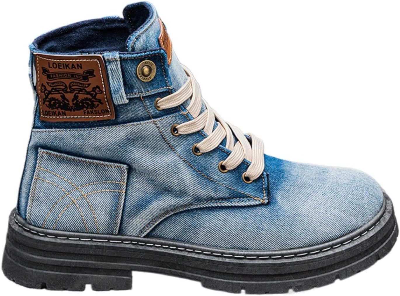 

Мужские высокие кеды из ткани, туфли, обувь на платформе для повседневной носки и повседневного использования Azttoztto, синий