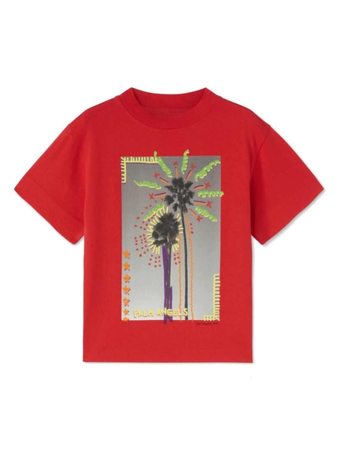 

Palm Angels Kids футболка с фотопринтом, красный