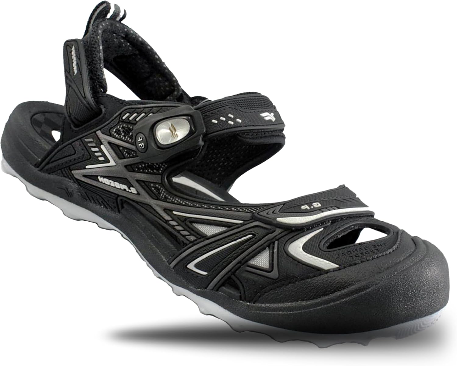 

Универсальные уличные сандалии Gold Pigeon с защитой для носка, легкое защелкивающееся закрытие Gold Pigeon Shoes, черный