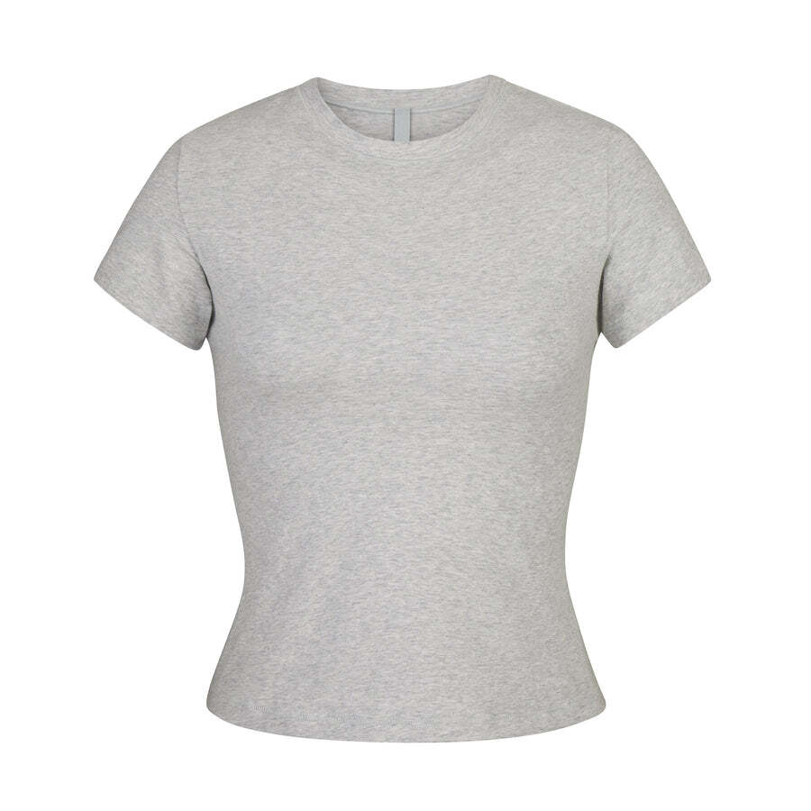 

Футболка SKIMS Cotton Jersey, цвет Light Heather Grey
