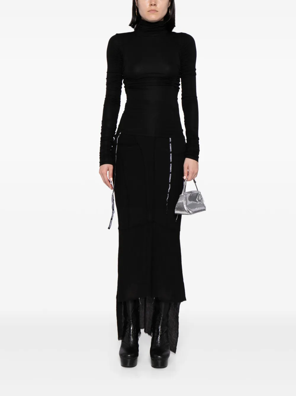 Топ с высоким воротником VETEMENTS, черный — фото 2