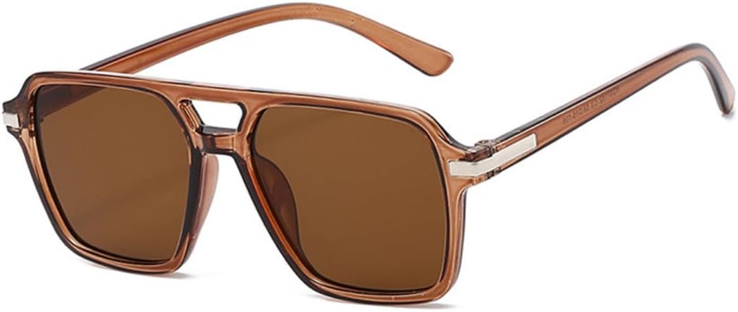 

Женские солнцезащитные очки с двойной перемычкой, классические мужские солнцезащитные очки для активного отдыха и вождения, защита от УФ-излучения UV400 UUPTTPL, Tea Tea