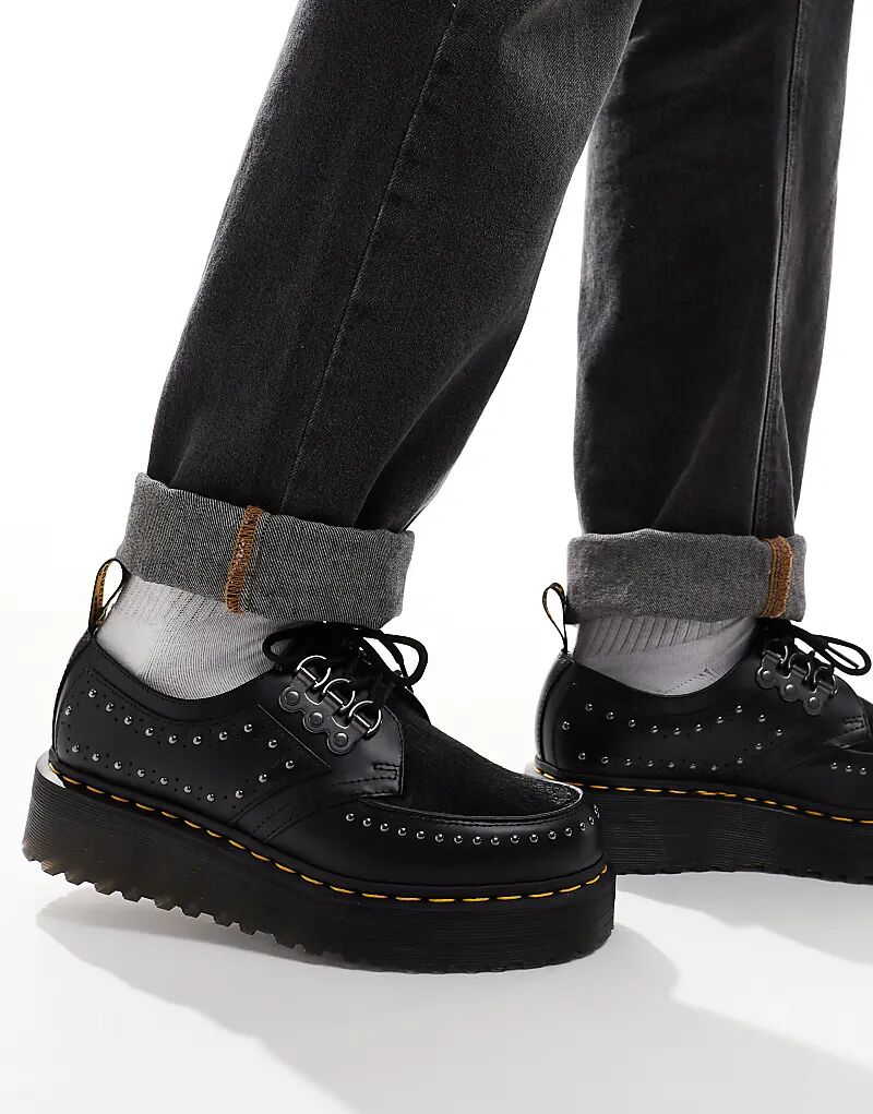 

Туфли Ramsey Quad с тремя люверсами из черной кожи Dr Martens