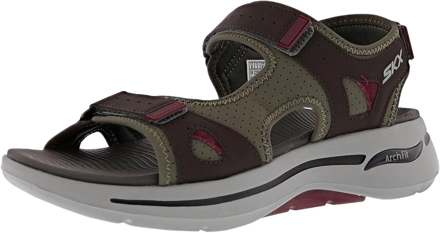 Мужские сандалии Skechers Go Walk Arch Fit - Mission II, оливковый