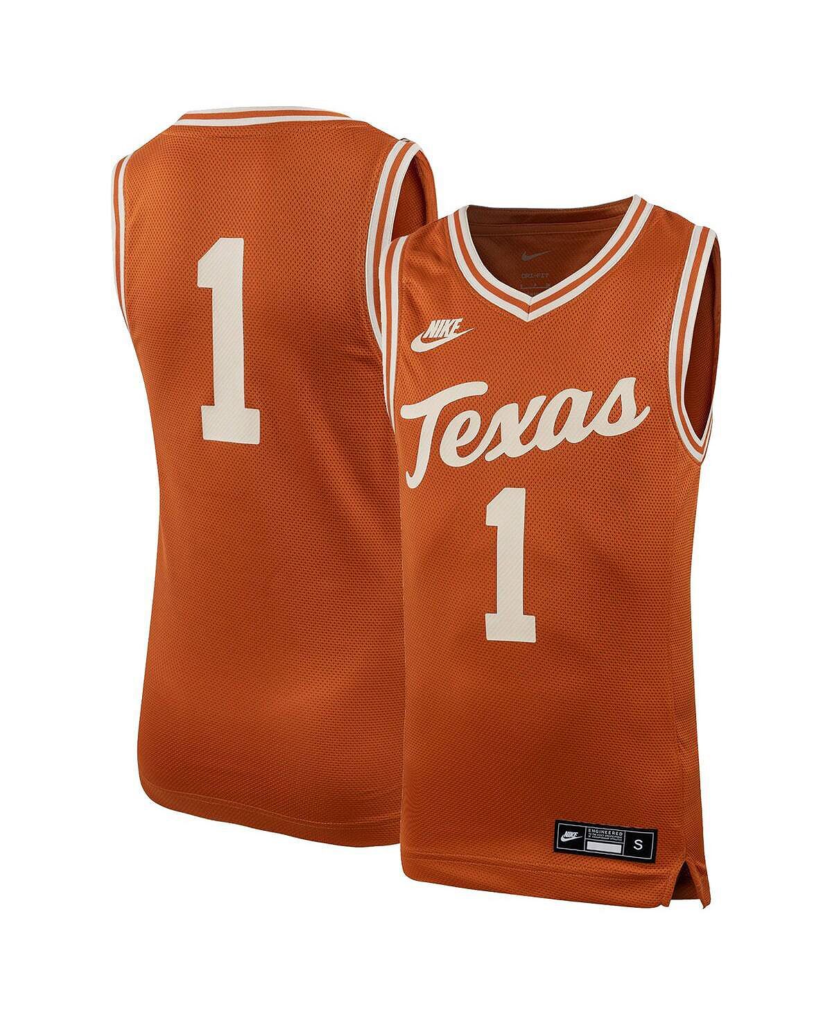 

Реплика баскетбольной майки Big Boys # 1 Texas Orange Texas Longhorns Icon Nike
