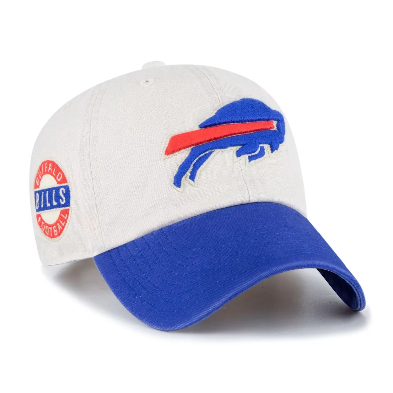 

Мужская регулируемая шляпа '47 кремового/королевского цвета Buffalo Bills с боковым шагом и очисткой