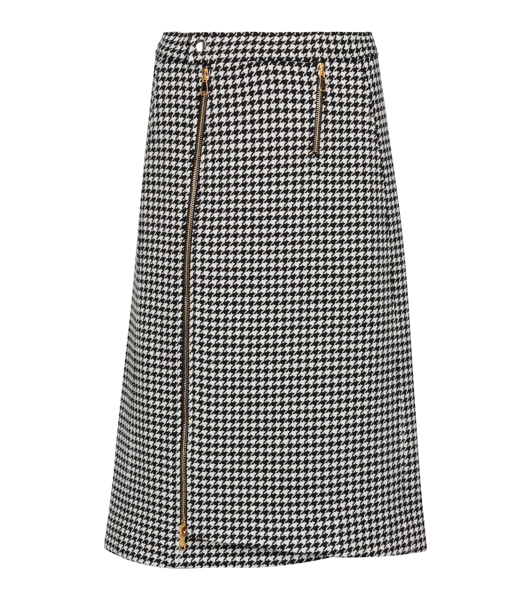 

Мягкая шерстяная юбка с узором гусиная лапка Dorothee Schumacher, Black White