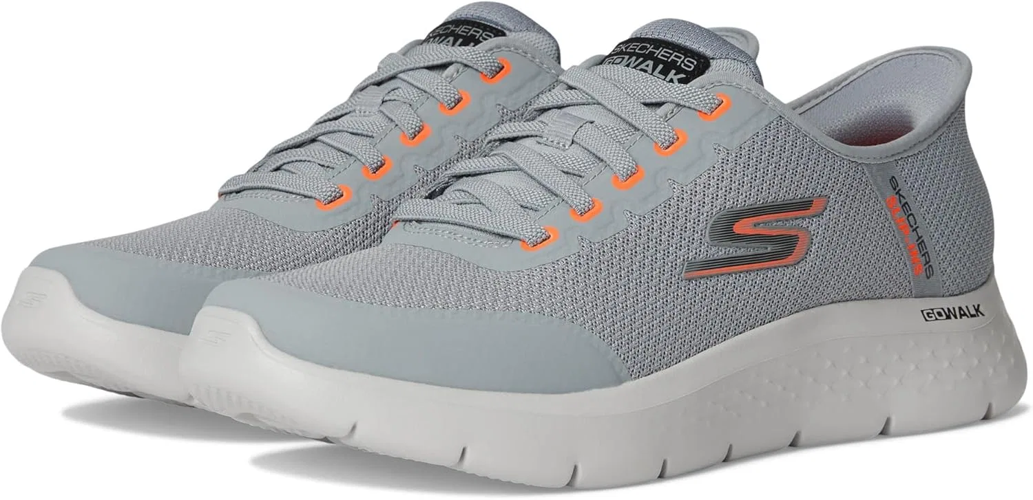 Мужские кроссовки Skechers Go Walk Flex Netro Hands Free без шнурков, Gray