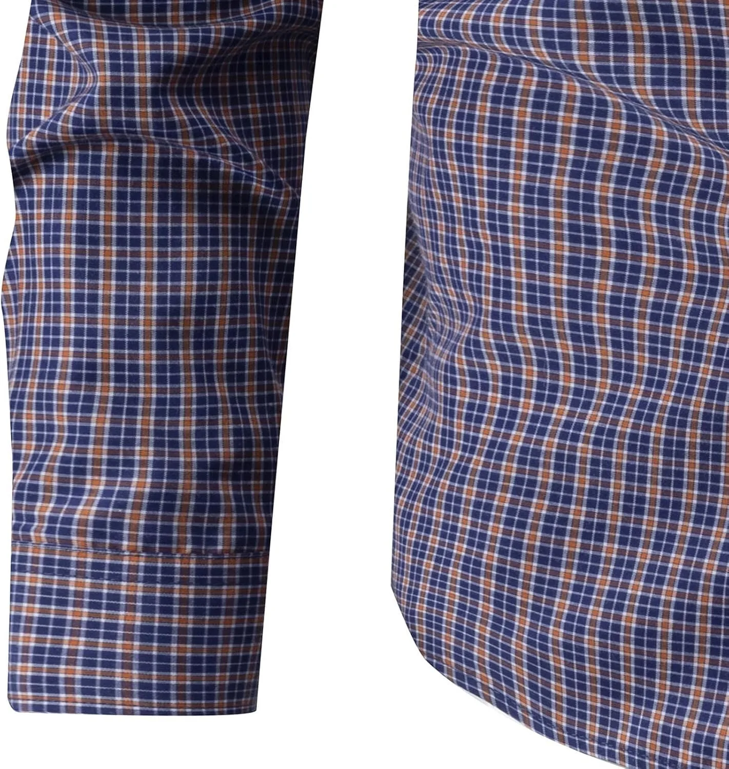 Мужская рубашка с длинным рукавом, кнопками и клетчатым принтом, хлопок, slim fit, для бизнес-кэжуал — фото 3