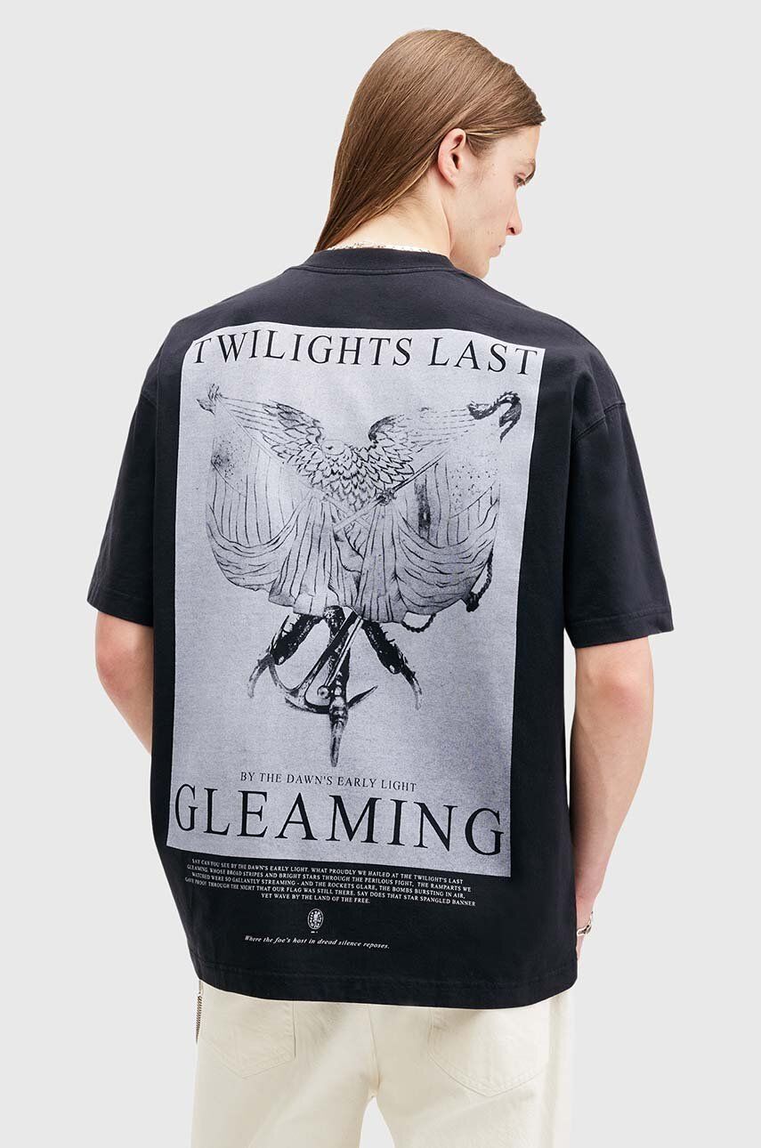 

Хлопковая футболка AllSaints TWILIGHT, черный