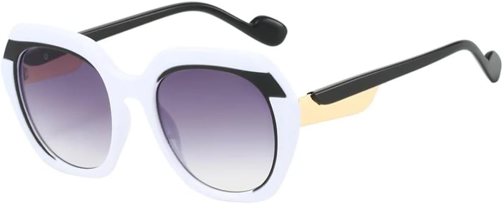 

Ретро-солнцезащитные очки овальной формы с градиентным леопардовым принтом для женщин, роскошная оправа в тон, модный тренд для мужчин, солнцезащитные очки UV400 TVTBBVV, White Grey