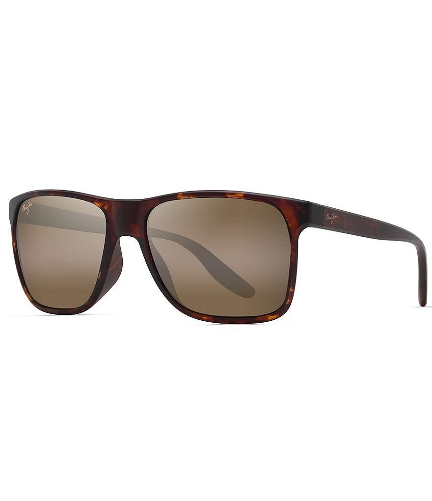 

Мужские прямоугольные солнцезащитные очки Maui Jim Pailolo PolarizedPlus2 58,5 мм черепахового цвета, коричневый