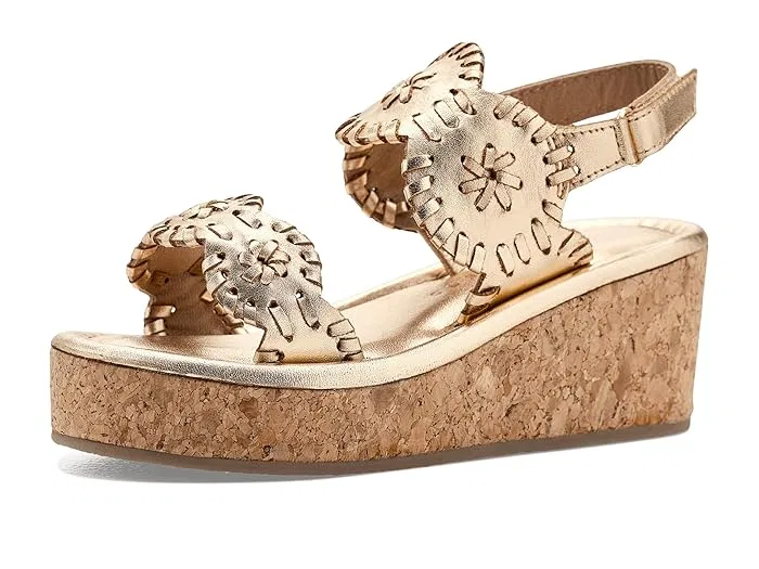 Босоножки на каблуке Lauren High Wedge Jack Rogers Kids, Platinum