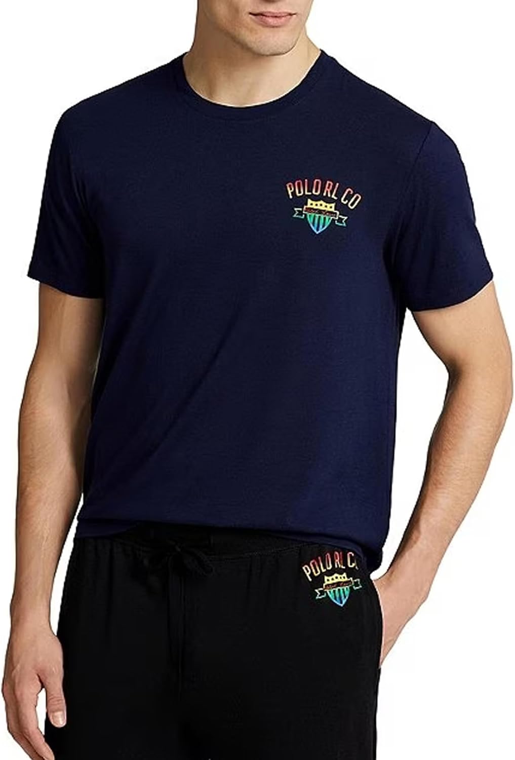 

POLO RALPH LAUREN Big & Tall футболка для сна с коротким рукавом и принтом логотипа Polo RL Co, Cruise Navy