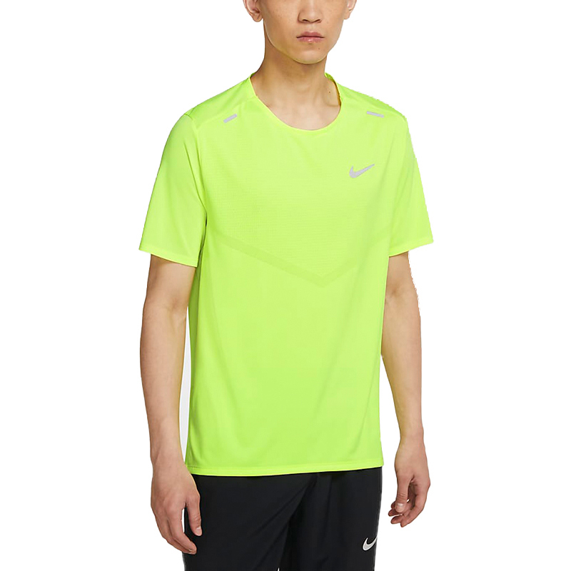 Футболка мужская неоново-желтая Nike, желтый — фото 4