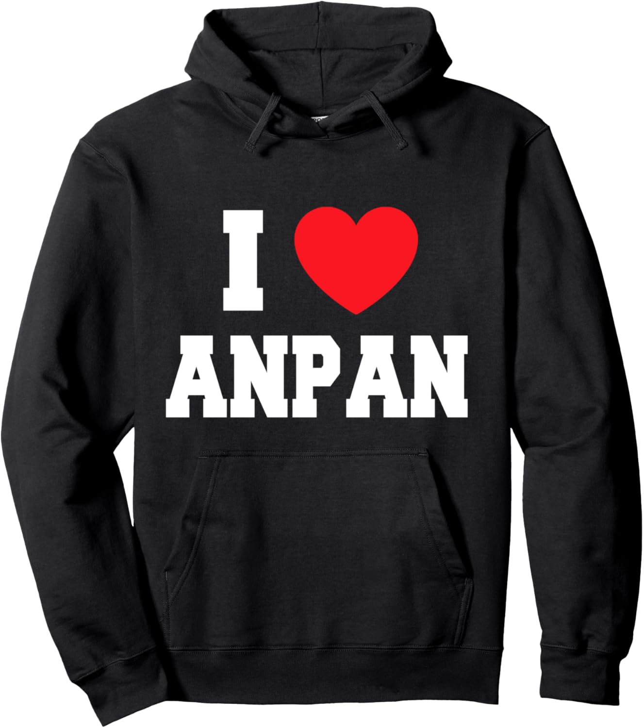 

Худи I Love Anpan, черное My Heart