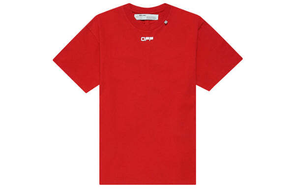Футболка OFF-WHITE Painting Arrow Printing Short Sleeve Red, красный — фото 2