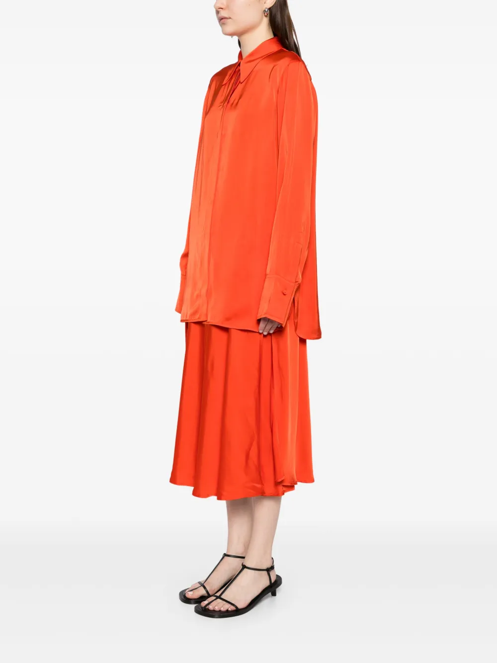 Рубашка с длинными рукавами JIL SANDER, оранжевый — фото 3