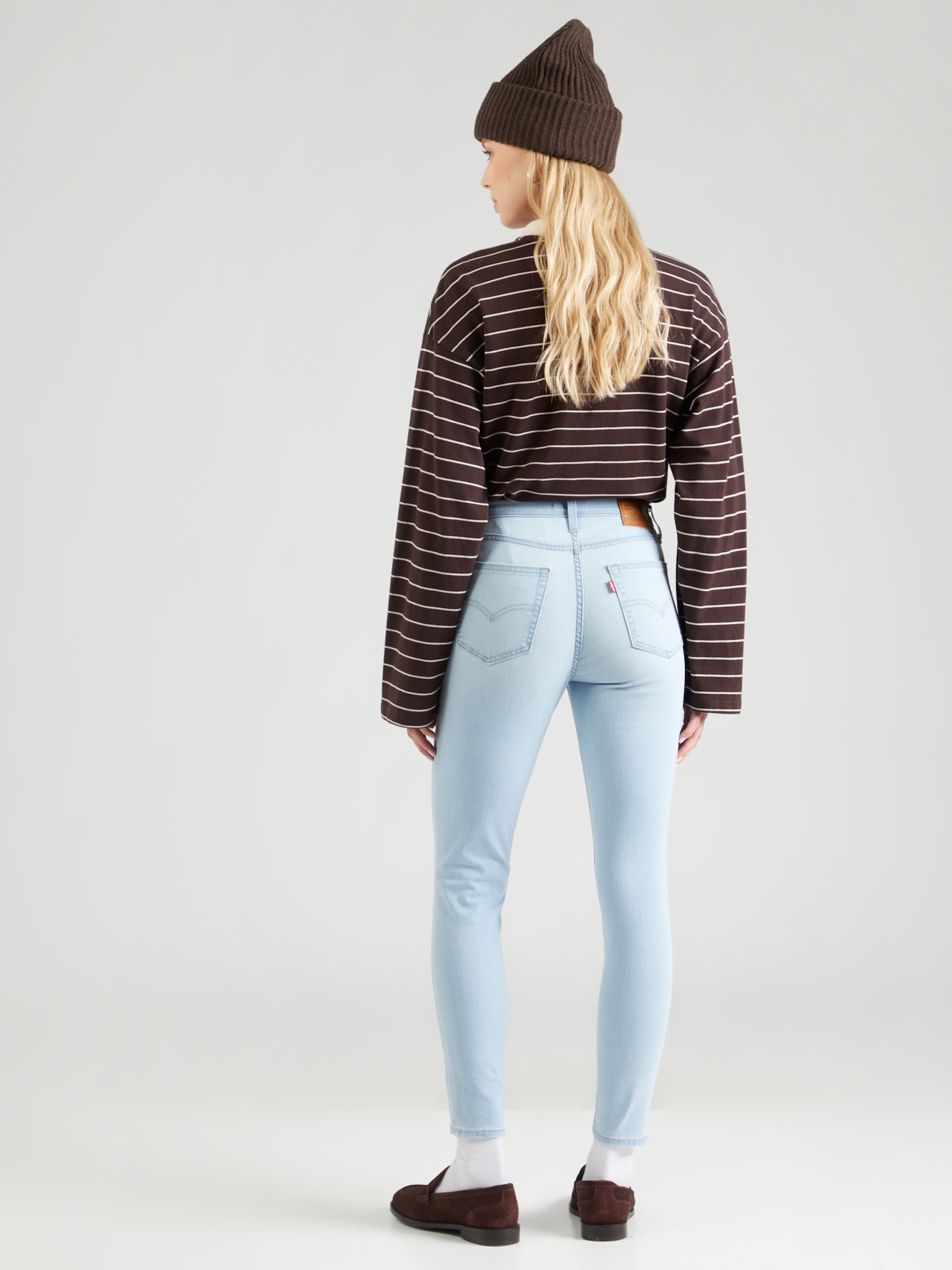 LEVI'S  Скинни джинсы '721 High Rise Skinny Jeans' в светло-голубом цвете — фото 4