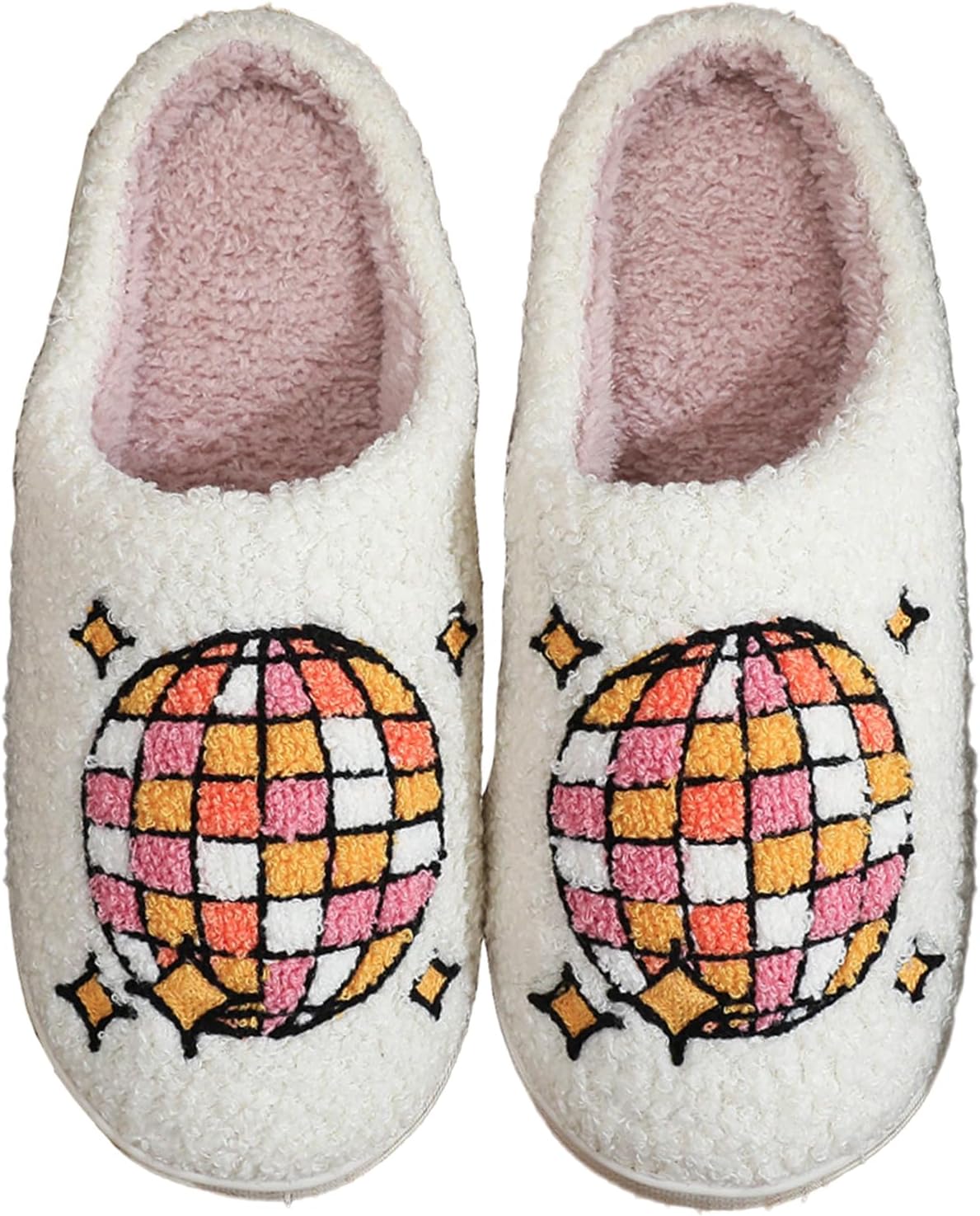 

Рождественские хлопковые тапочки зимние плюшевые с мультяшным оленем, печеньем и Санта-Клаусом для дома, хлопковые домашние туфли Oukisam, 010 Festival Lamps