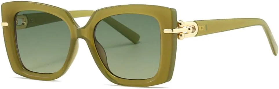 

Модные женские солнцезащитные очки-гелевые очка с градиентным переходом цвета и защитой от УФ-излучения UV400 (черно-серые, один размер) LXLHWN, Green Green Gradient