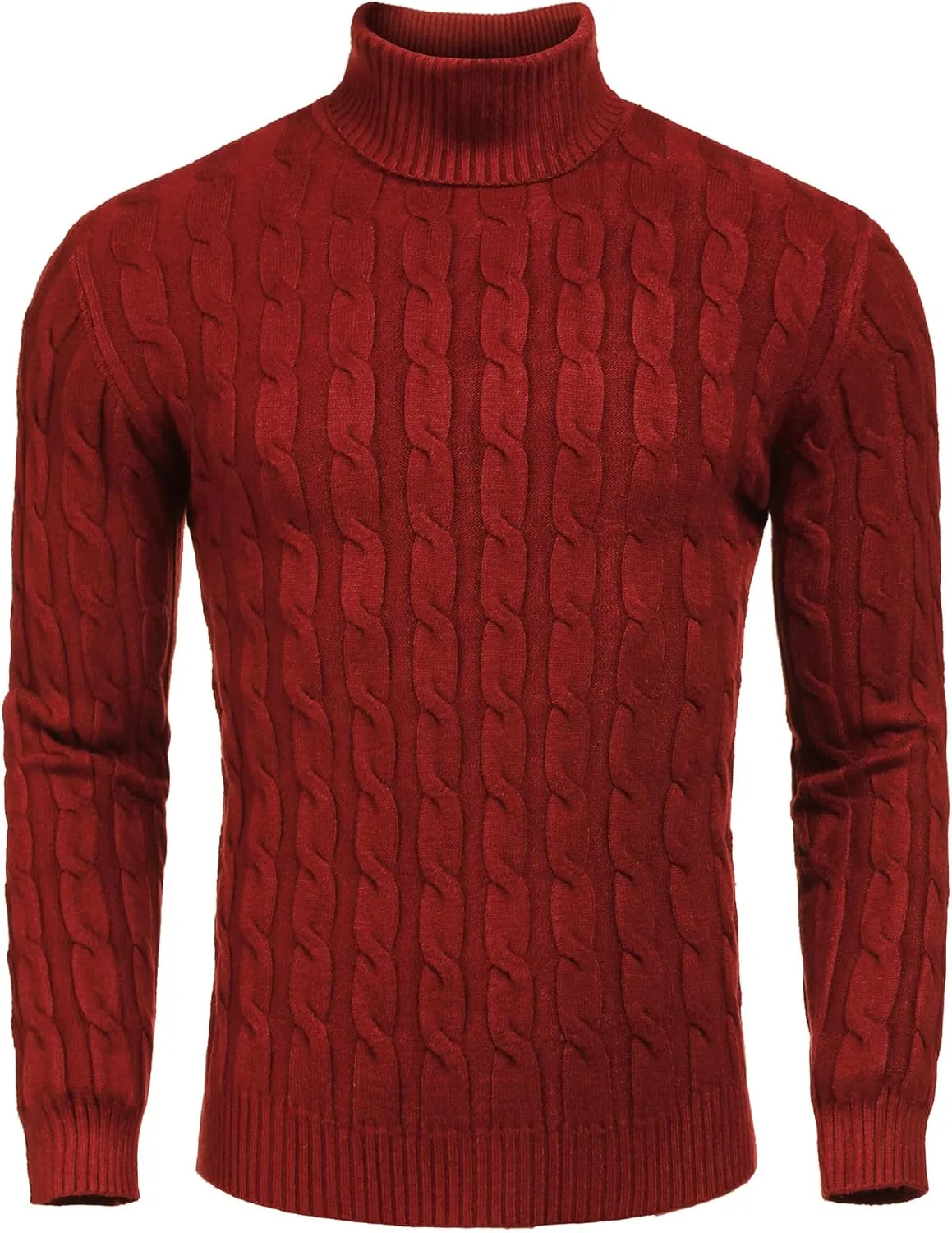 

COOFANDY мужской свитер с воротником-стойкой Slim Fit