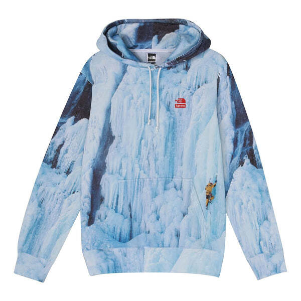 

Толстовка Supreme SS21 Week 5 Supreme x The North Face Ice Climb Hooded Sweatshirt, синий