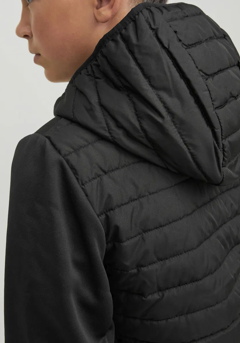 Детская стеганая куртка Jack & Jones "JJEMULTI QUILTED JACKET NOOS JNR", с капюшоном Jack & Jones Junior, черный — фото 4