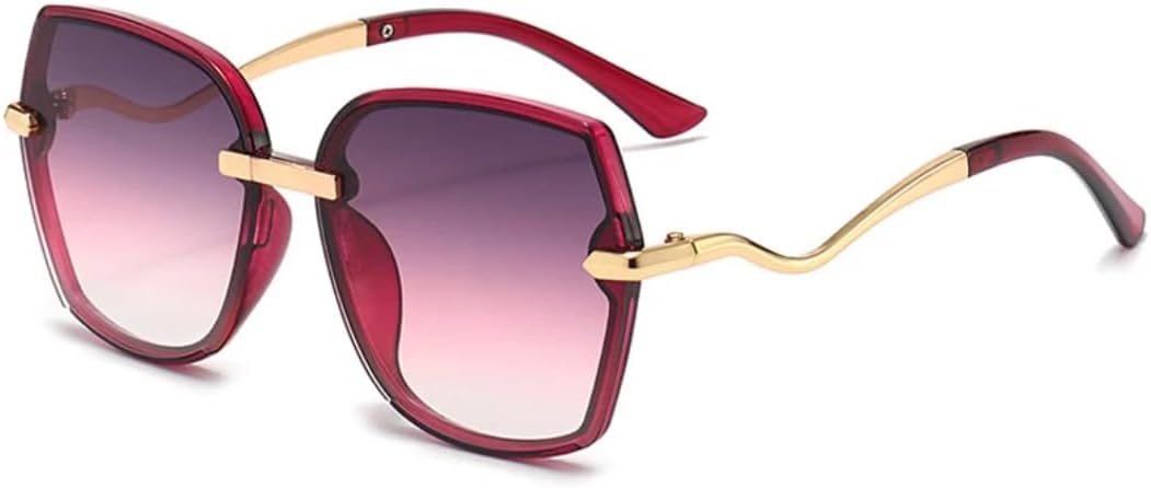 

Классические металлические солнцезащитные очки-бабочки в увеличенной оправе для женщин, роскошные, для мужчин, для активного отдыха, путешествий, рыбалки, с защитой от УФ-излучения UV400 TVTBBVV, Purple Gray Pink