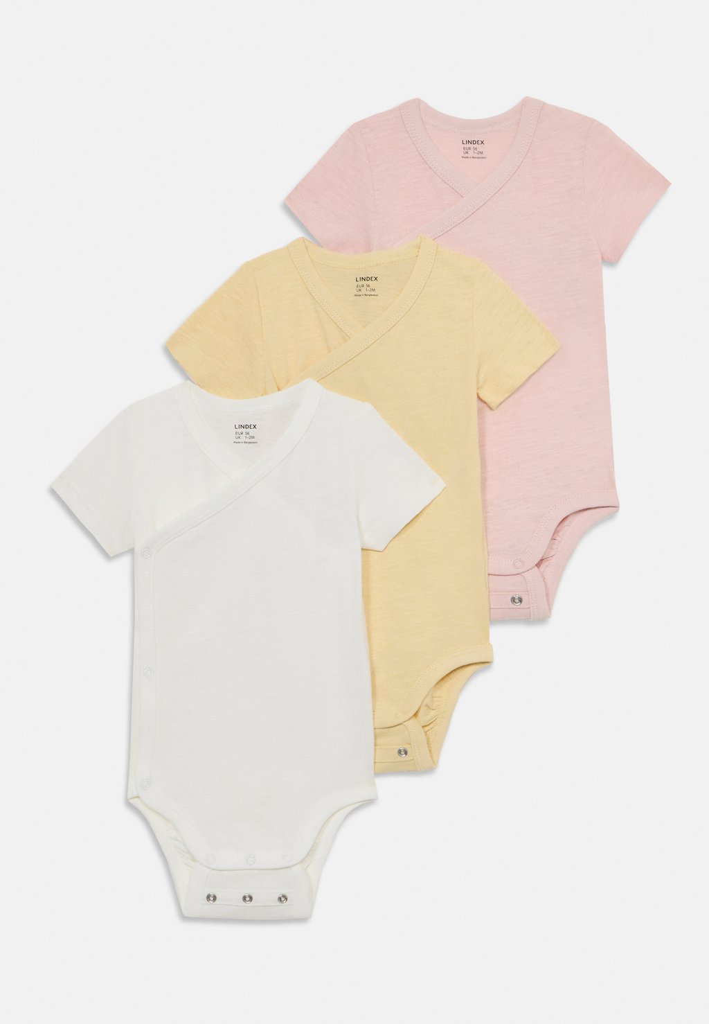 

Боди BODY WRAP SHORTSLEEVE 3 PACK Lindex, фуксия