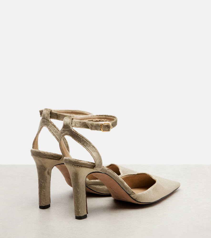 Туфли-лодочки Carla 80 velvet The Row, Taupe — фото 2