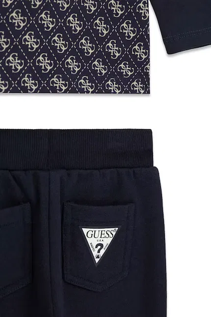 Комплект из лонгслива и брюк Guess, черный — фото 4