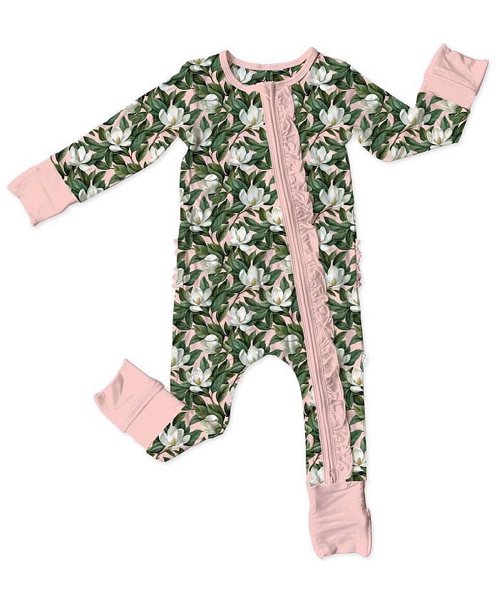 

Боди-трансформер Magnolia Bamboo Ruffle Convertible Footie для девочек - Baby Laree + Co, зеленый