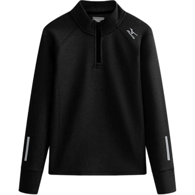 Детская футболка с отложным воротником Mizuno, Raven (Fleece-Lined)
