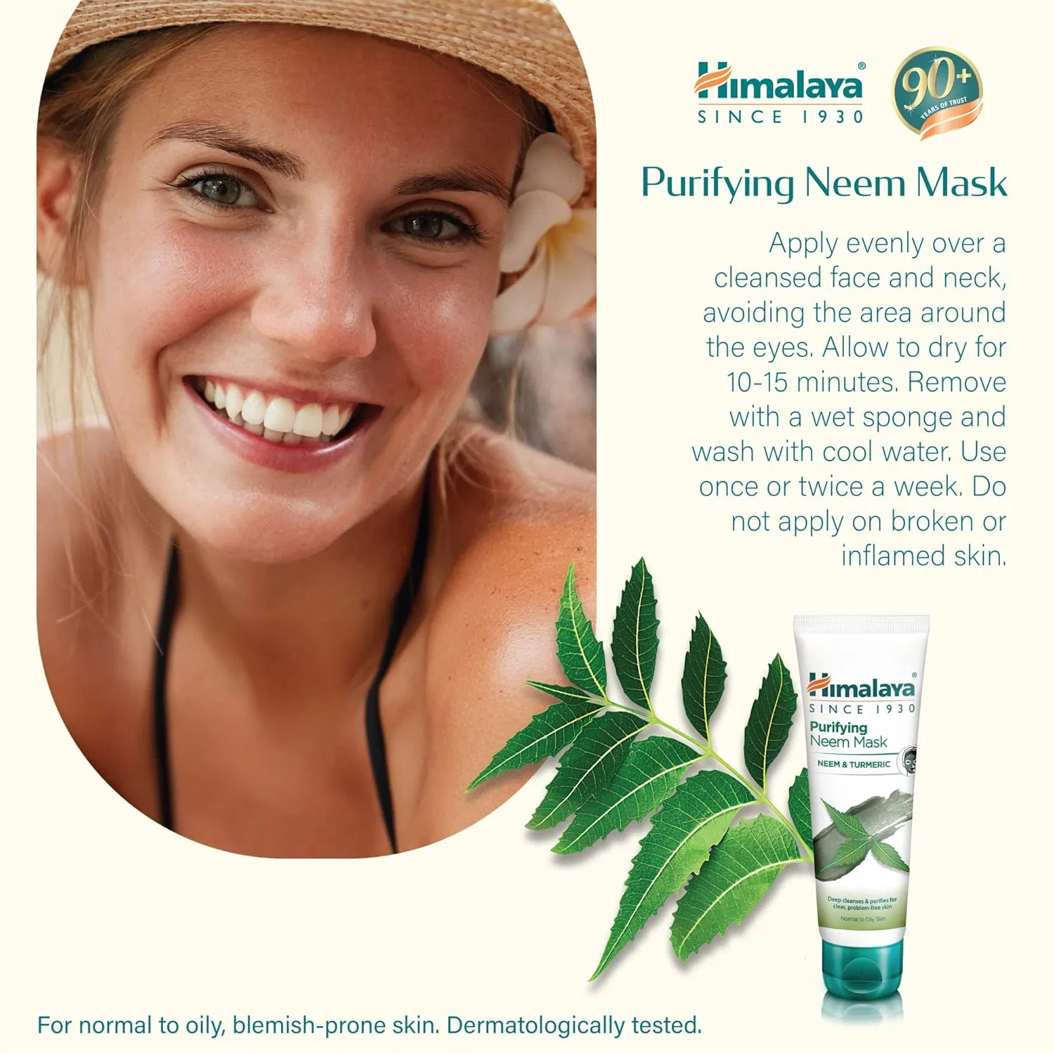Очищающая маска для лица Himalaya Purifying Neem с нимом и куркумой, 75 мл (3 шт.) Himalaya — фото 4