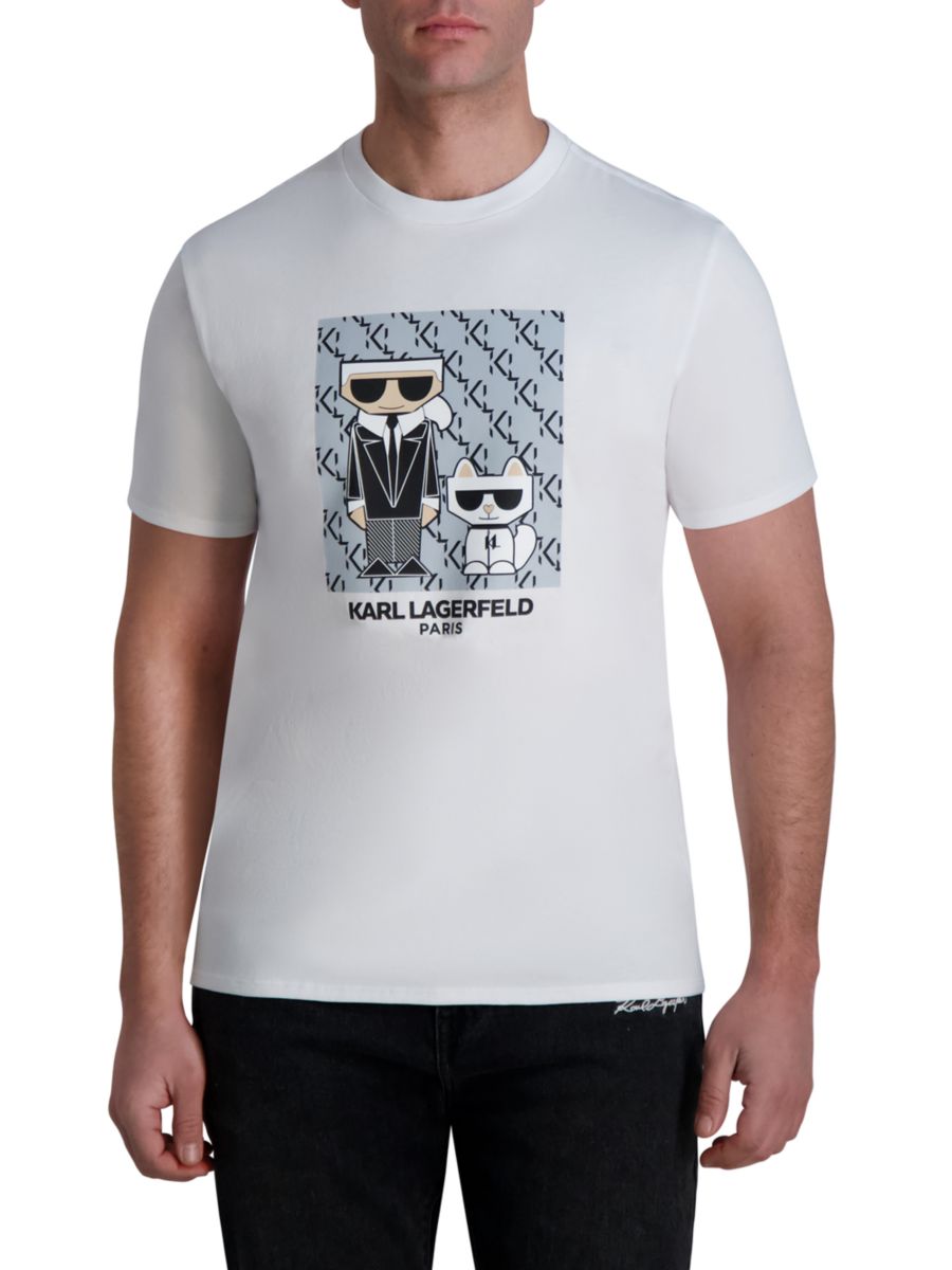 

Футболка с принтом Коктейль Karl Lagerfeld Paris, белый