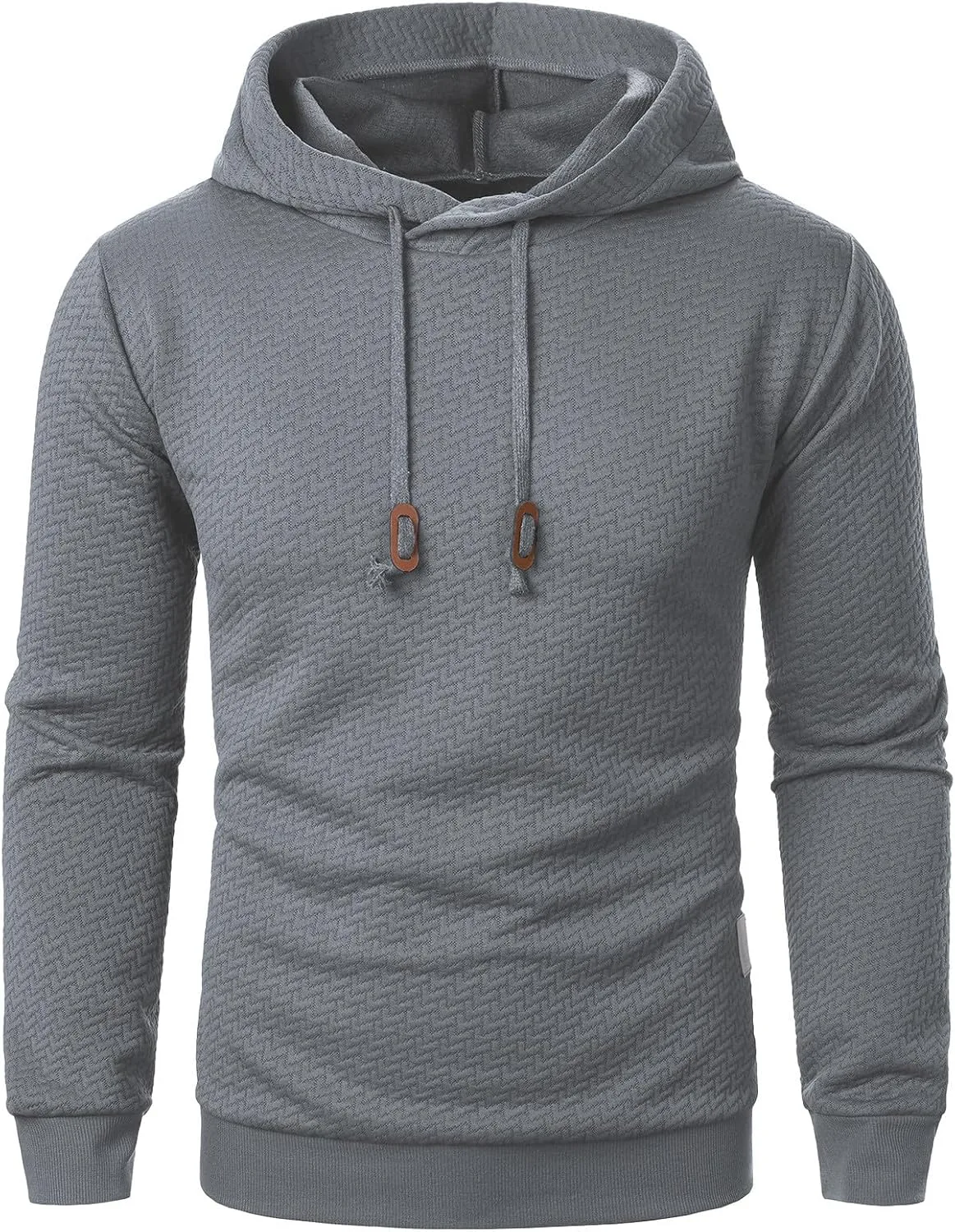 

Мужской худи с капюшоном на шнурке, свободного кроя, из вафельной ткани