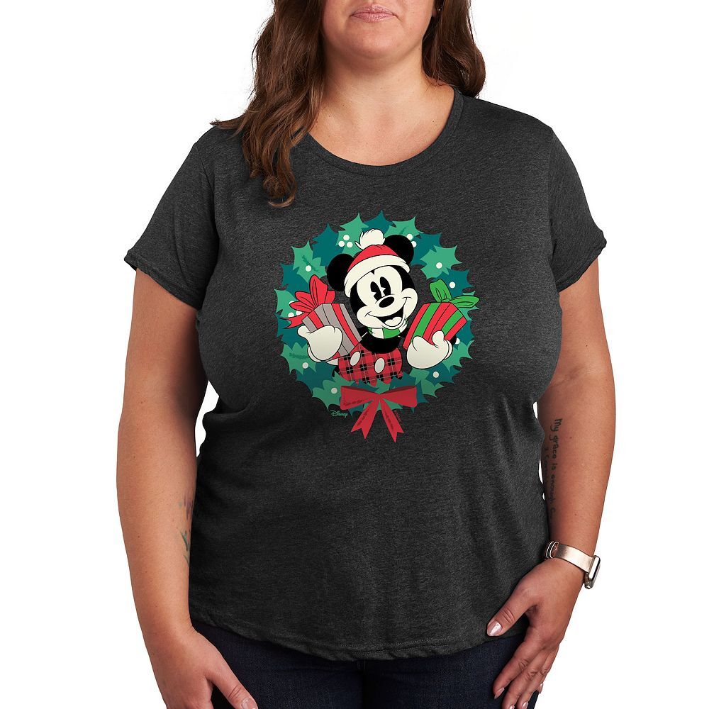 

Футболка с изображением венка Disney's Mickey Mouse Plus, цвет Heather Charcoal