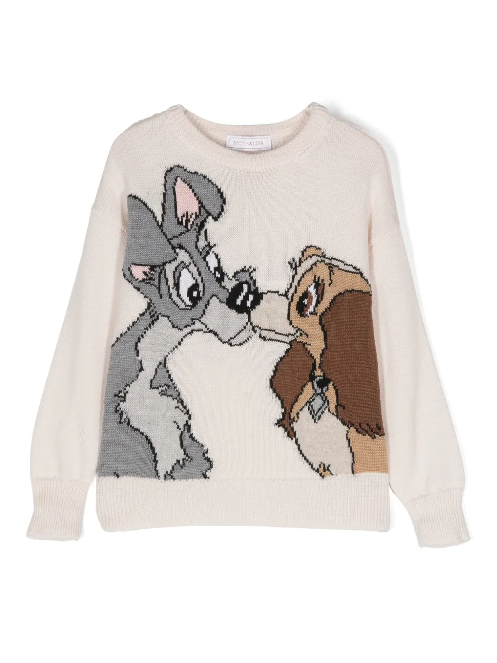 

Шерстяной джемпер Lady and the Tramp из коллаборации с Disney Monnalisa, нейтральный