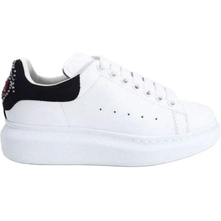 Alexander McQueen Кроссовки Oversized Low top Stylish Skateboarding Shoes White Black Kids' — фото 3
