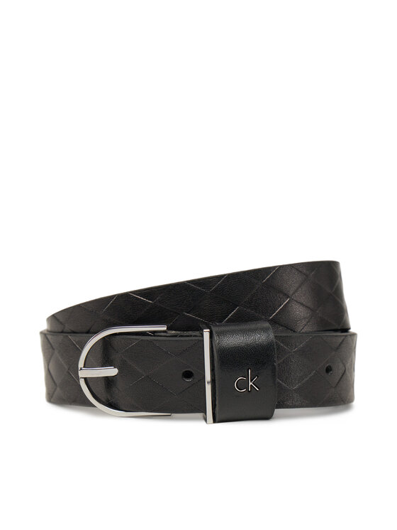 

Женский ремень Ck Metal Round Buckle 2.5_Braid K60K613152 Calvin Klein, черный