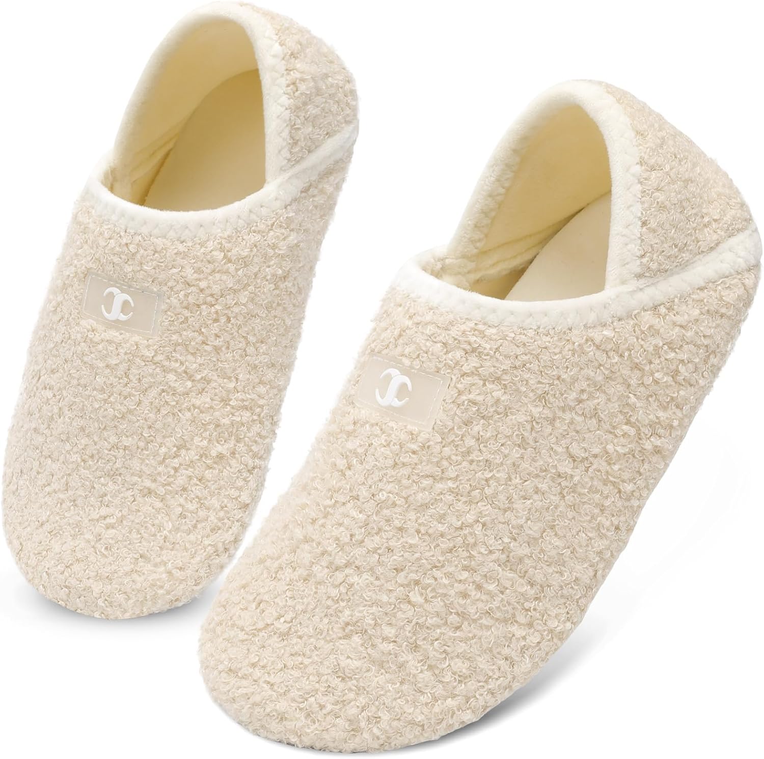 

Домашние тапочки для мужчин и женщин Scurtain, носки-тапочки, унисекс, взрослые, с бархатной подкладкой, легкие домашние тапочки, дорожные тапочки с нескользящей подошвой, теплые тапочки, бежевый