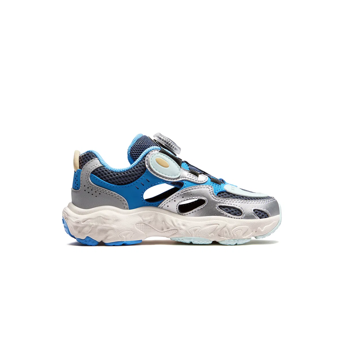 Кроссовки Heritage FHT из синтетической кожи и текстиля Steady Blue/Space Silver детские FILA KIDS — фото 3